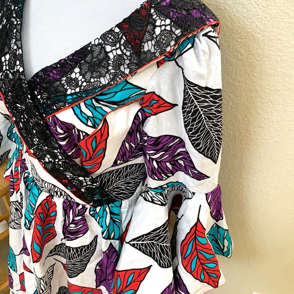 Ankara and Lace Maxi Dress - Picture 5 of 9